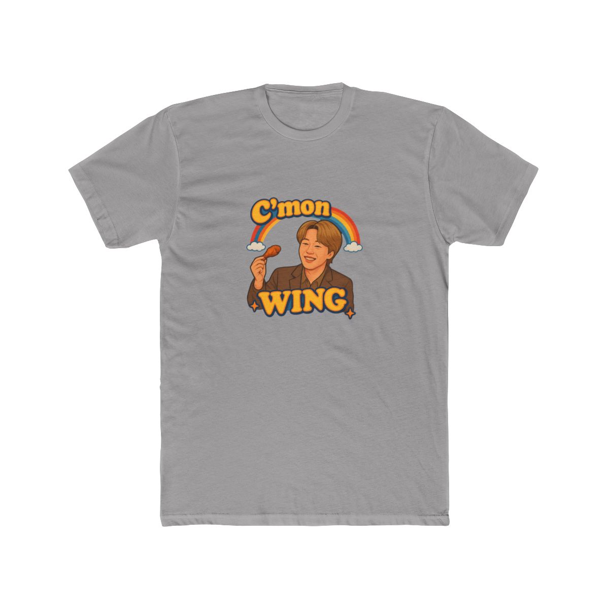 Dark featuring a graphic of a person holding a chicken wing T-Shirt