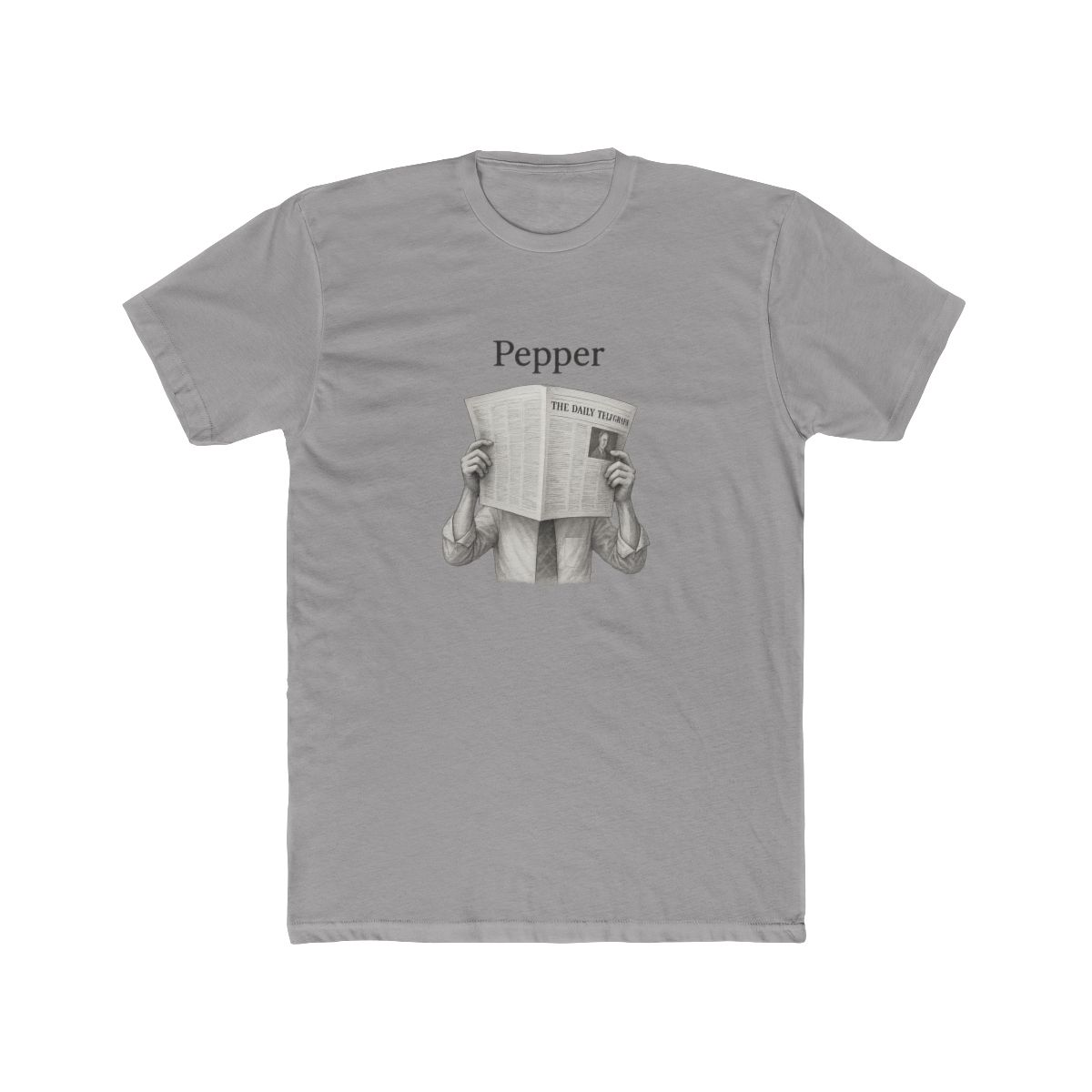 Daily Telegraph Newspaper Face Graphic T-Shirt