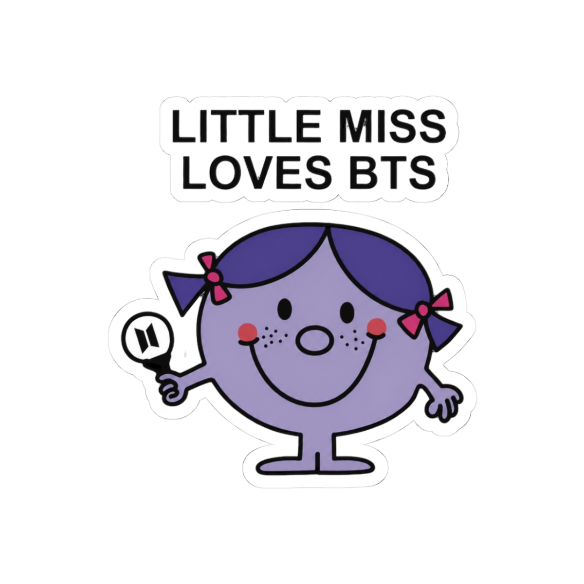 Little Miss Loves BTS Cute ARMY Sticker