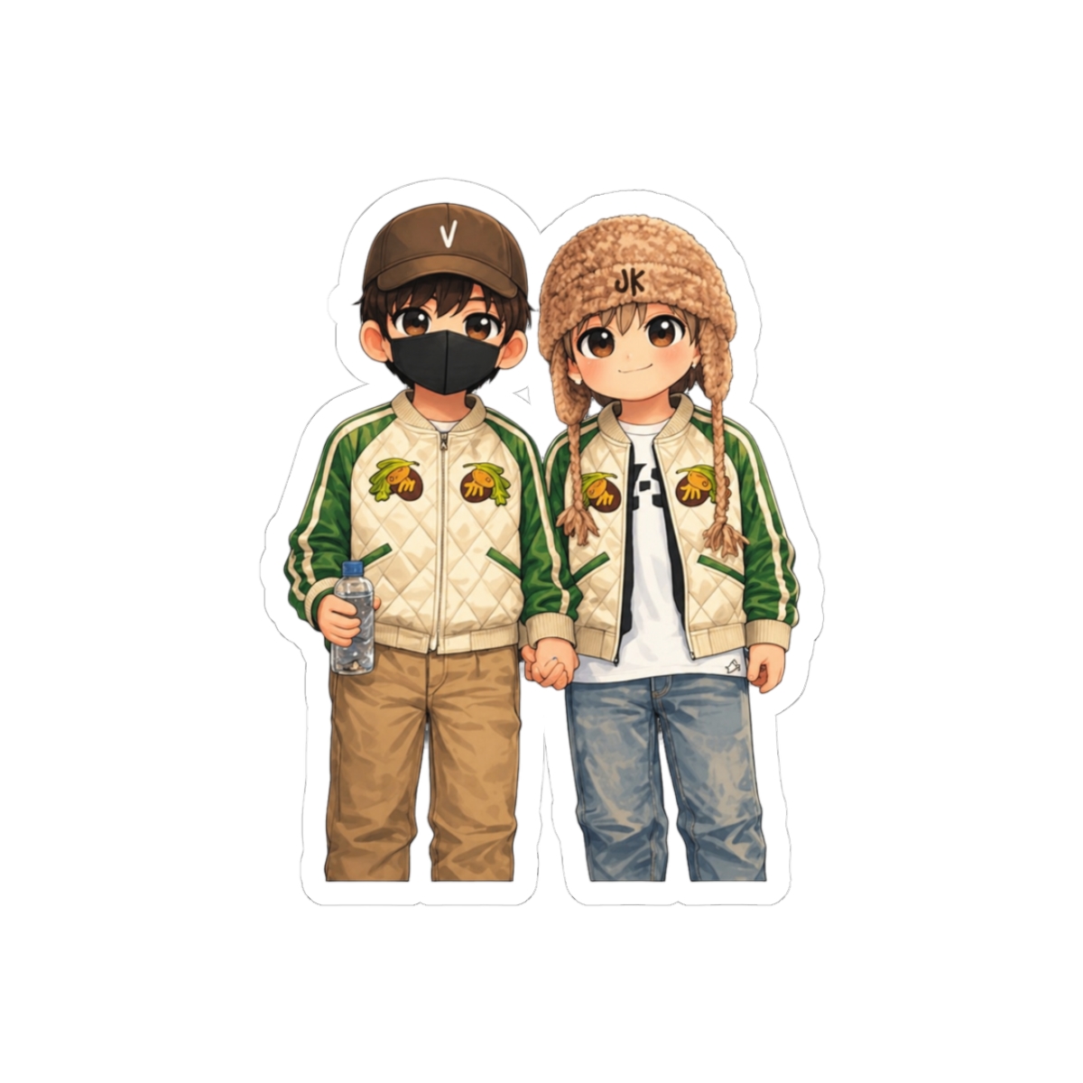 BTS Taekook Cartoon Sticker