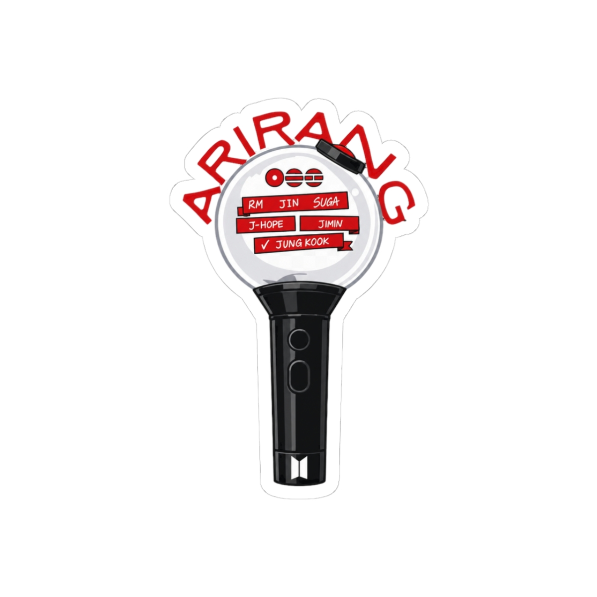 BTS ARMY Bomb Lightstick Arirang Sticker - Cute K-Pop Fan Decal