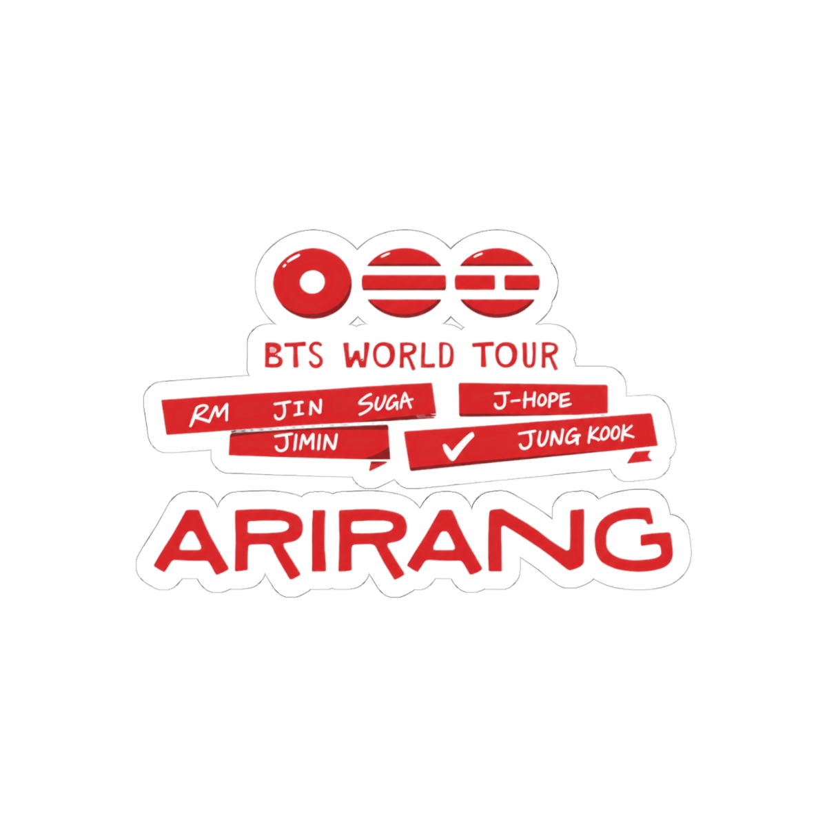 BTS Arirang World Tour Concert Sticker | Bold Vinyl Decal