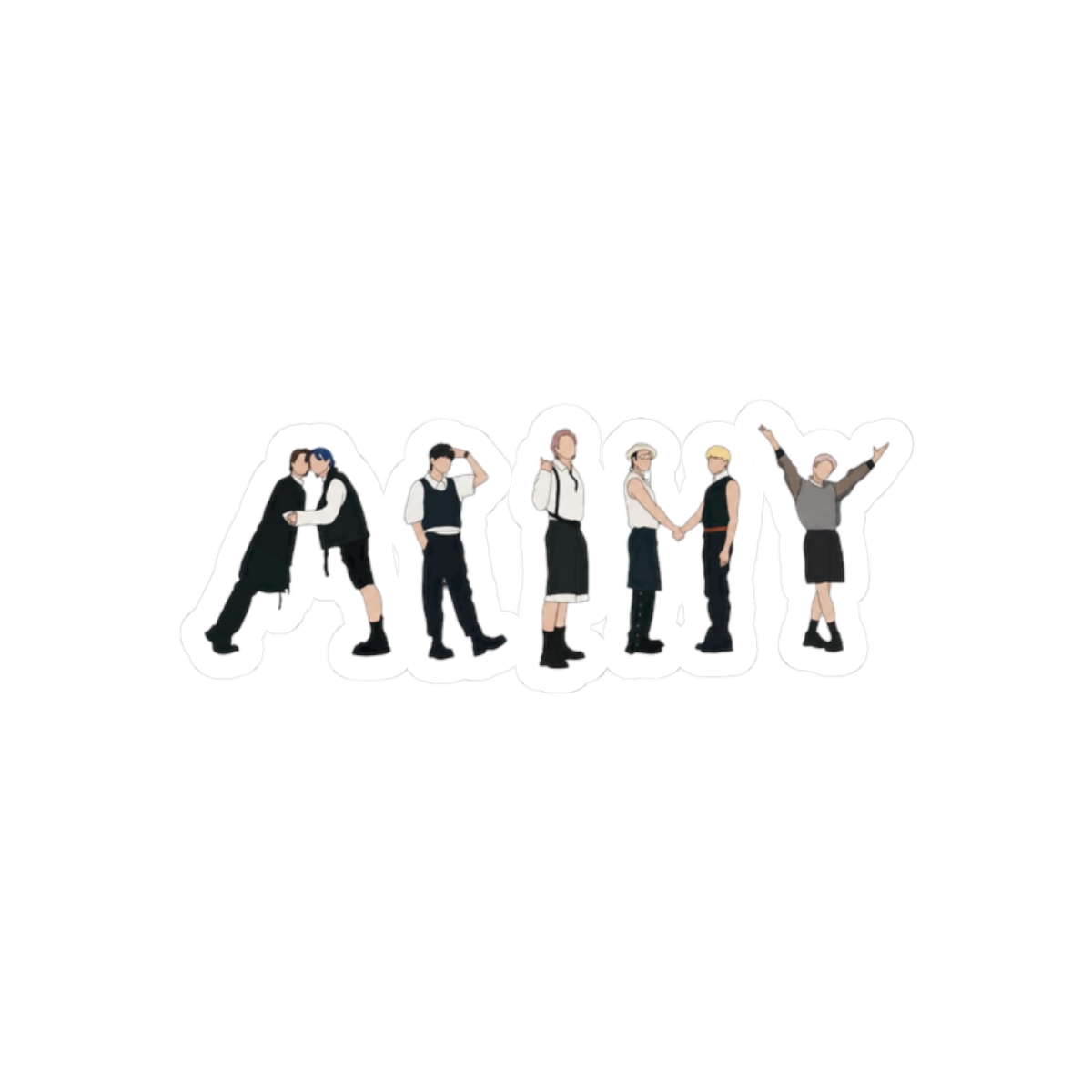 BTS Butter ARMY Silhouette Sign Vinyl Sticker - K-Pop Fan Decal - alternate angle 3, merchandise