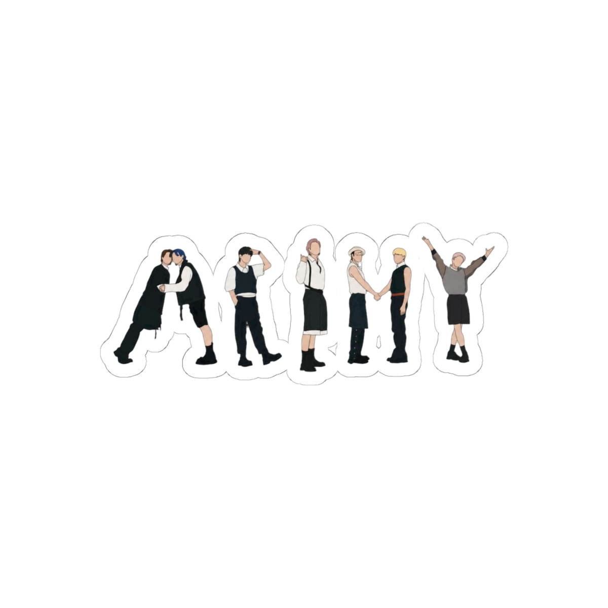 BTS Butter ARMY Silhouette Sign Vinyl Sticker - K-Pop Fan Decal