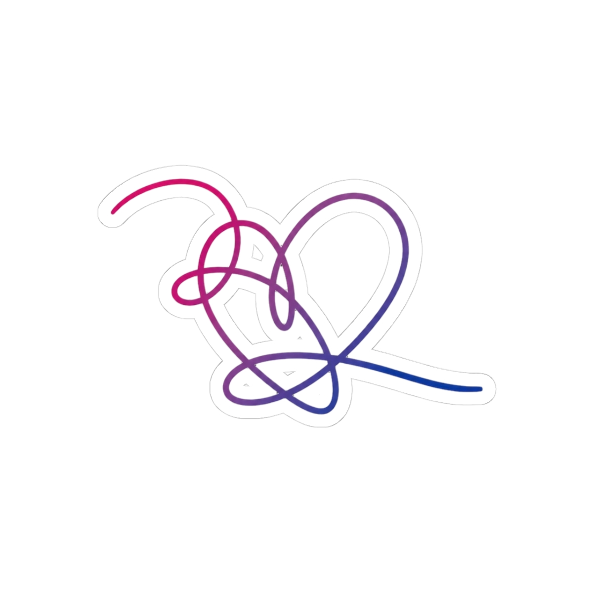 BTS Love Yourself Bisexual Pride Heart Playful Sticker