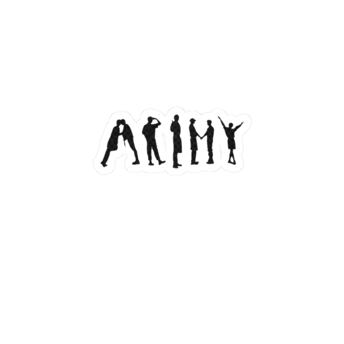 BTS Butter ARMY Silhouette Sticker | Cute Vinyl Decal - alternate angle 3, merchandise