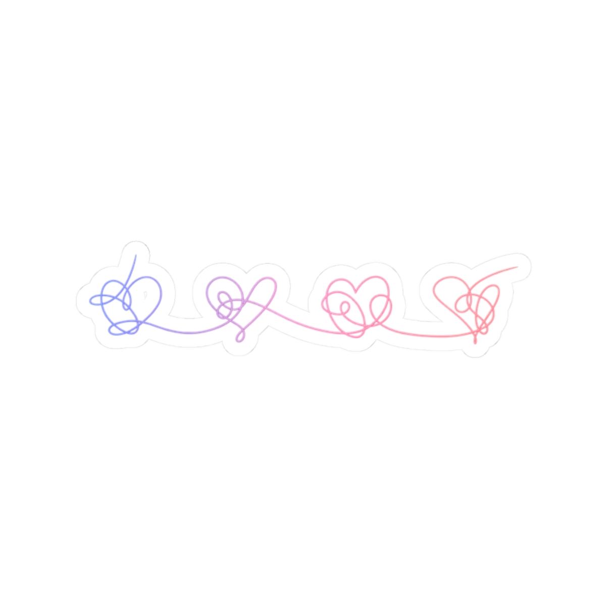 Answer Hearts Cute Sticker | Vibrant Heart Vinyl Decal - alternate angle 3, merchandise
