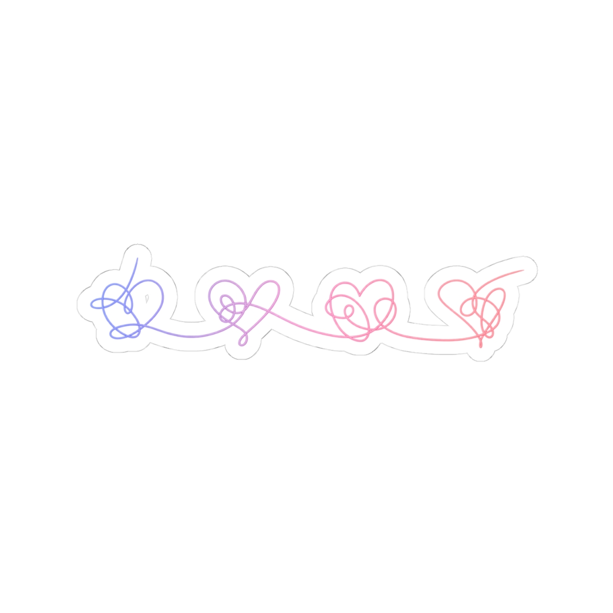 Answer Hearts Cute Sticker | Vibrant Heart Vinyl Decal - alternate angle 2, merchandise