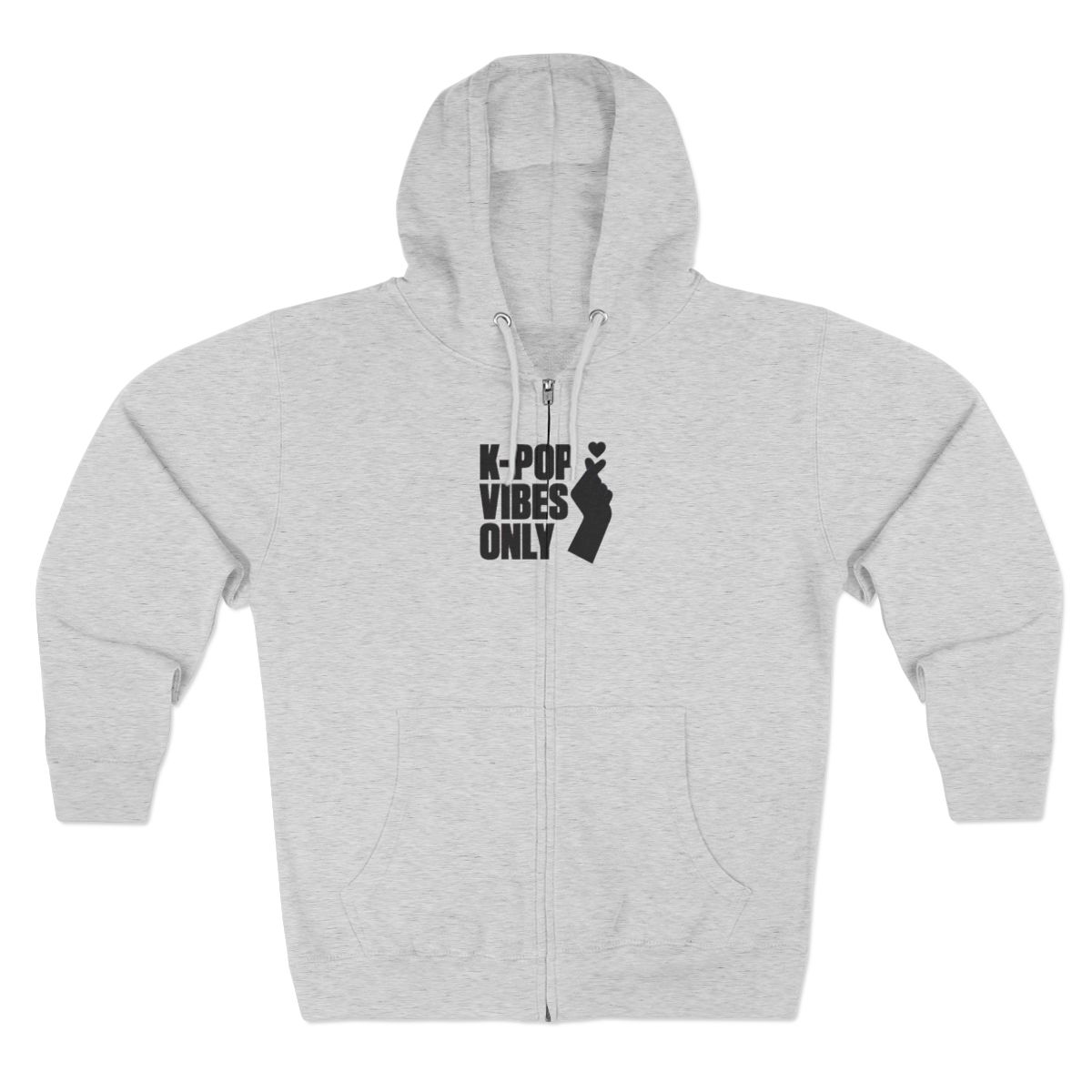 K-Pop Bold Fan Graphic Zip Hoodie - Stan Essential