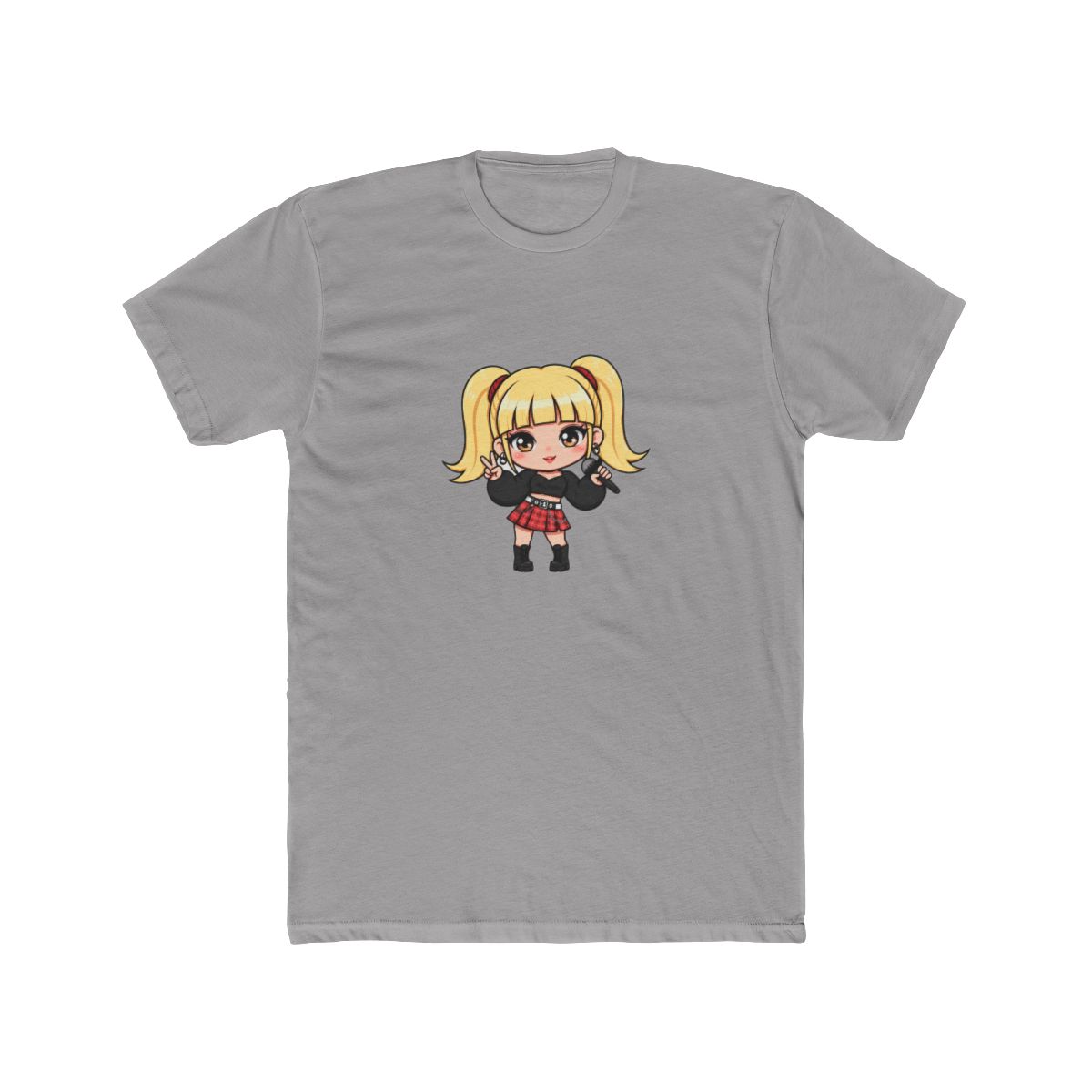 Chibi Pop Star Blonde Pigtails Kawaii T Shirt - Anime Idol Gift