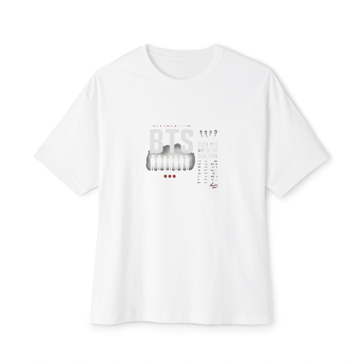 BTS White Letters Seven Silhouette T-Shirt
