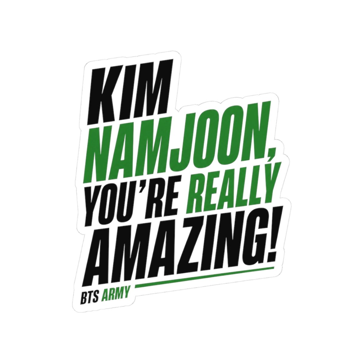 BTS "Kim Namjoon, You" Sticker - alternate angle 1, merchandise