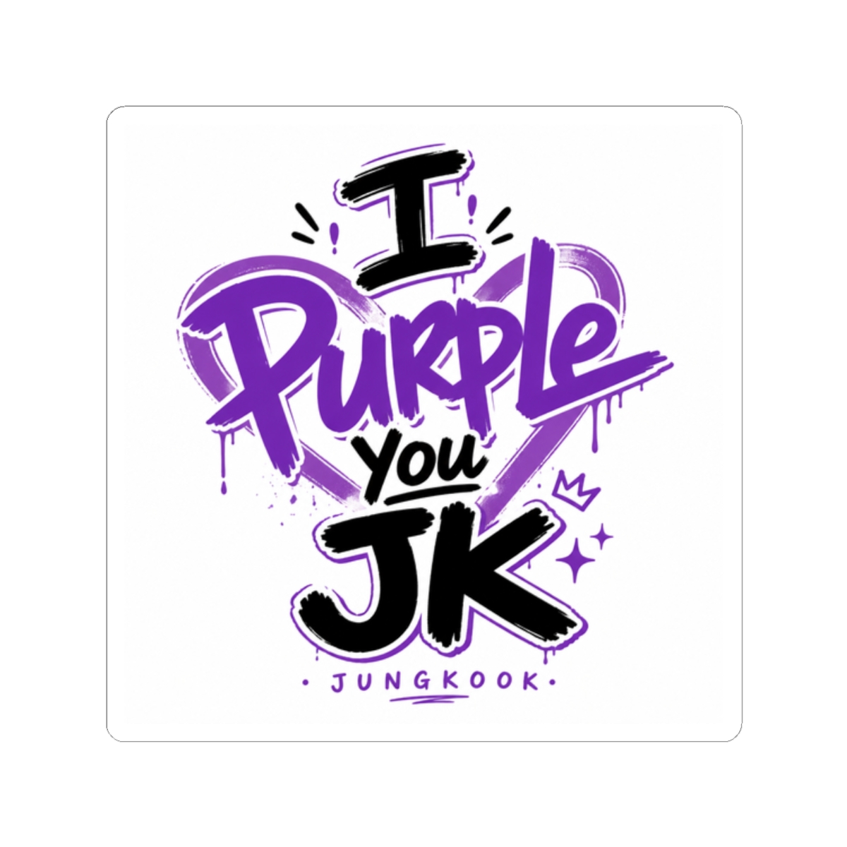 Jungkook (BTS) "I Purple You JK" Sticker - Official Stickers merchandise