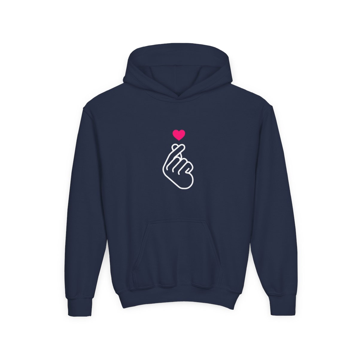 Iconic K-Pop Two-Tone Graphic Kids Hoodie