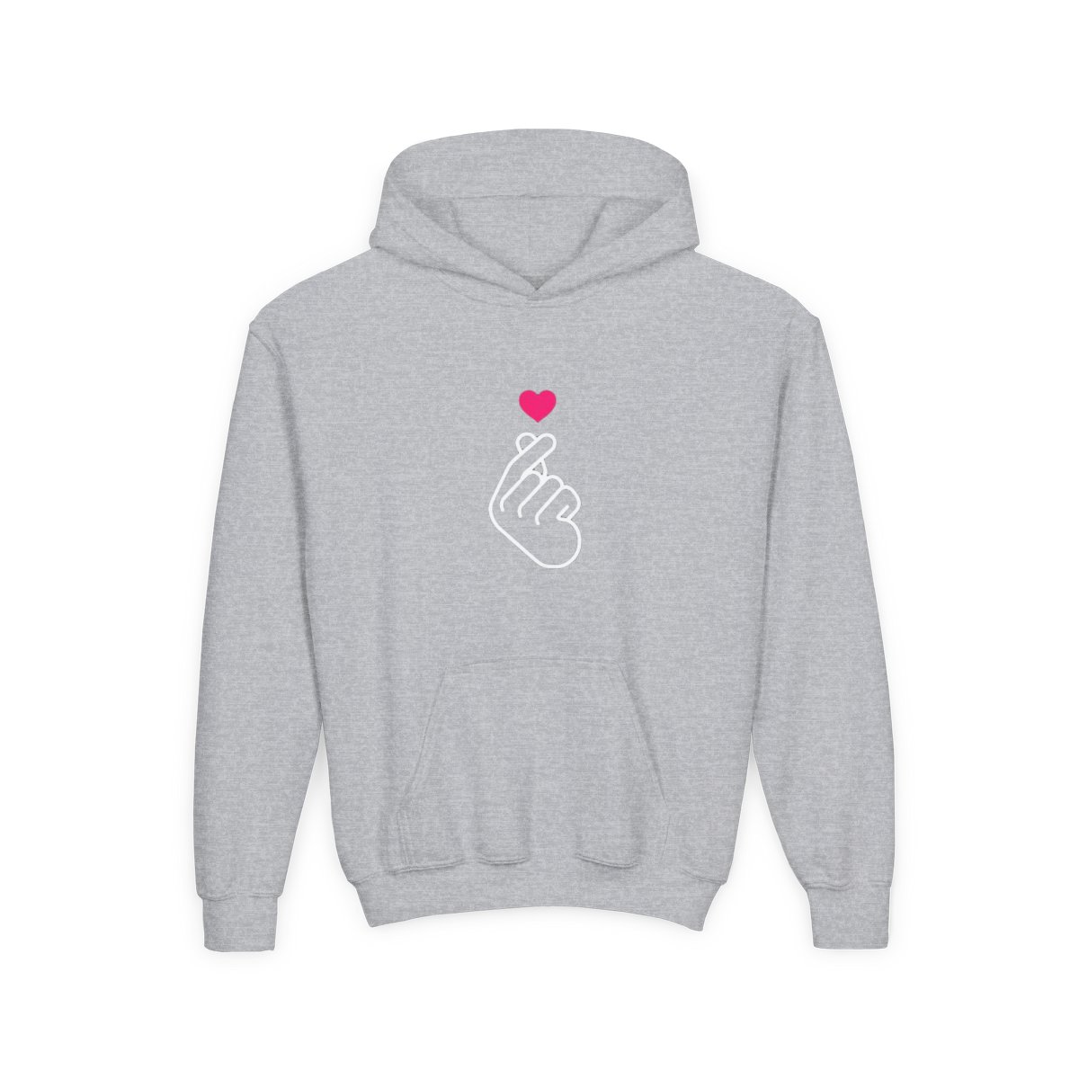 Iconic K-Pop Two-Tone Graphic Kids Hoodie